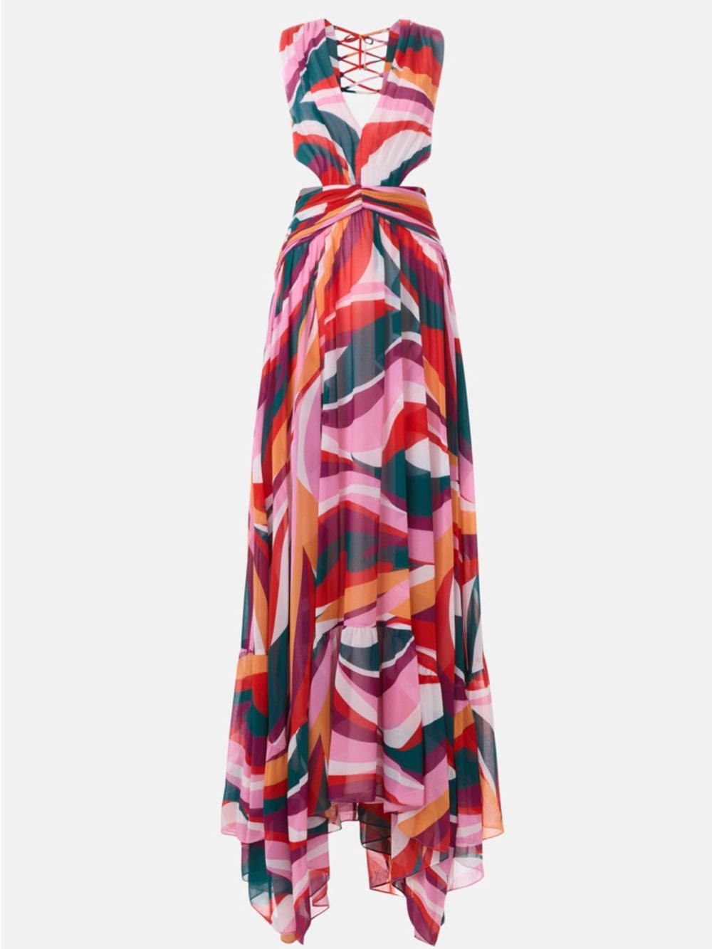 PatBO Delos Plunge Maxi Dress Sz 2 - Picture 2 of 8